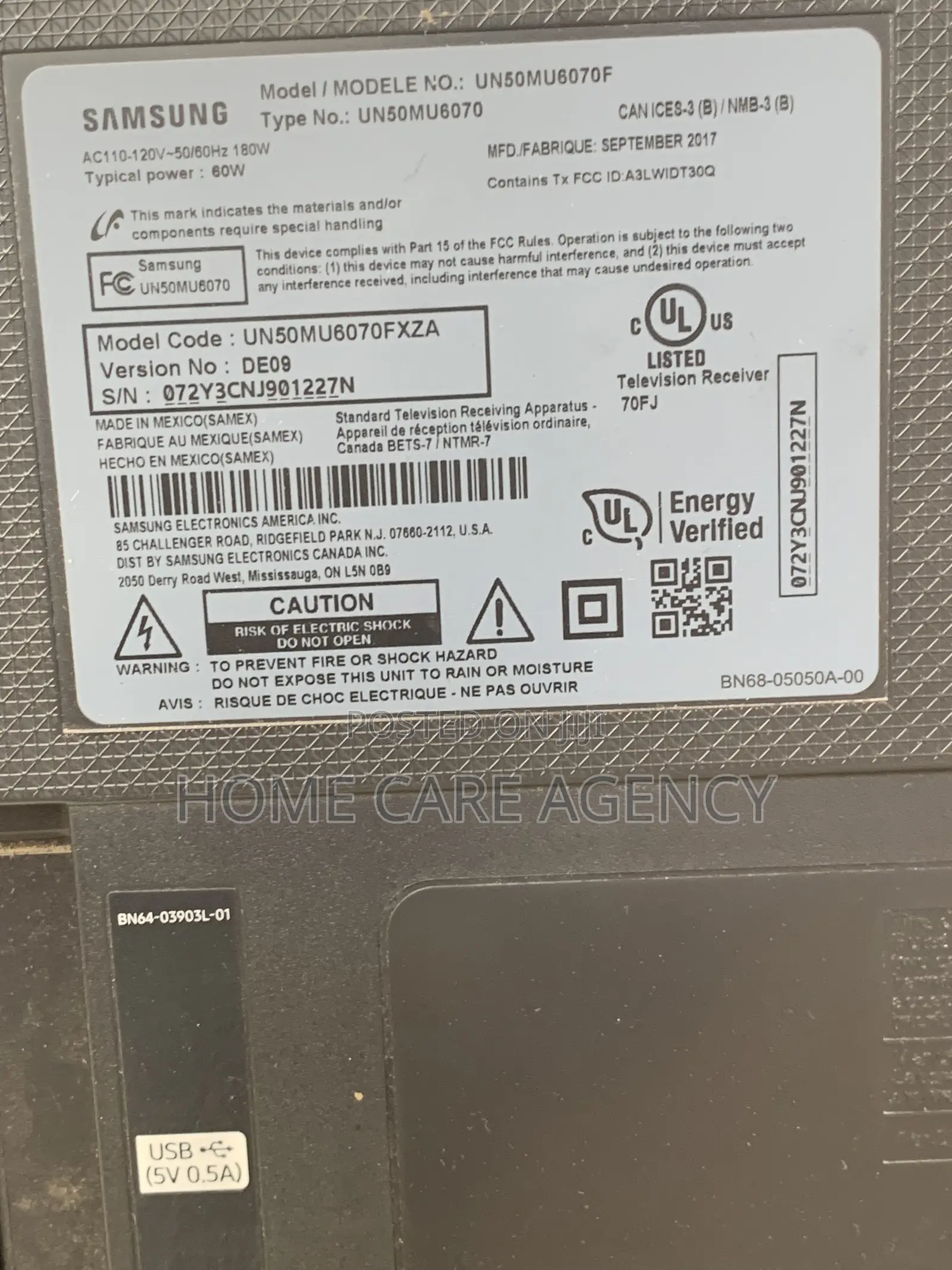 Samsung TV With Faulty Board for Sale