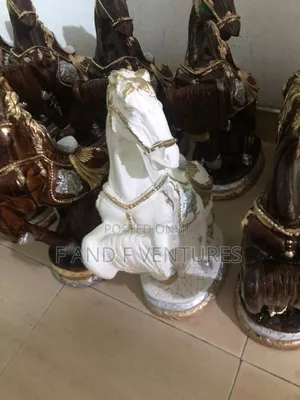 White and Gold Horse Statue