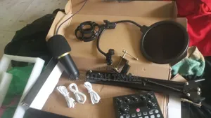 Professional V8 Sound Card + Condenser Microphone Bundle Ready to Use