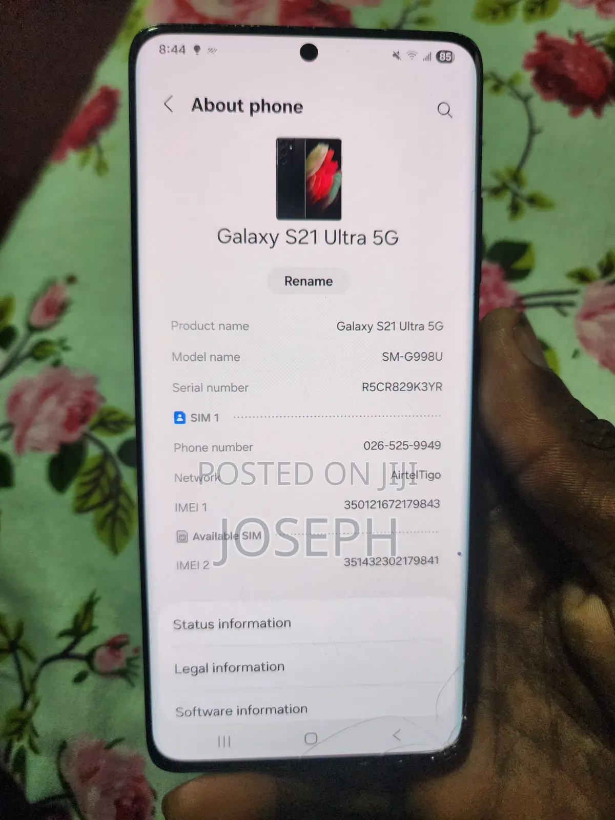 Samsung Galaxy S21 Ultra 5G 128 GB Black
