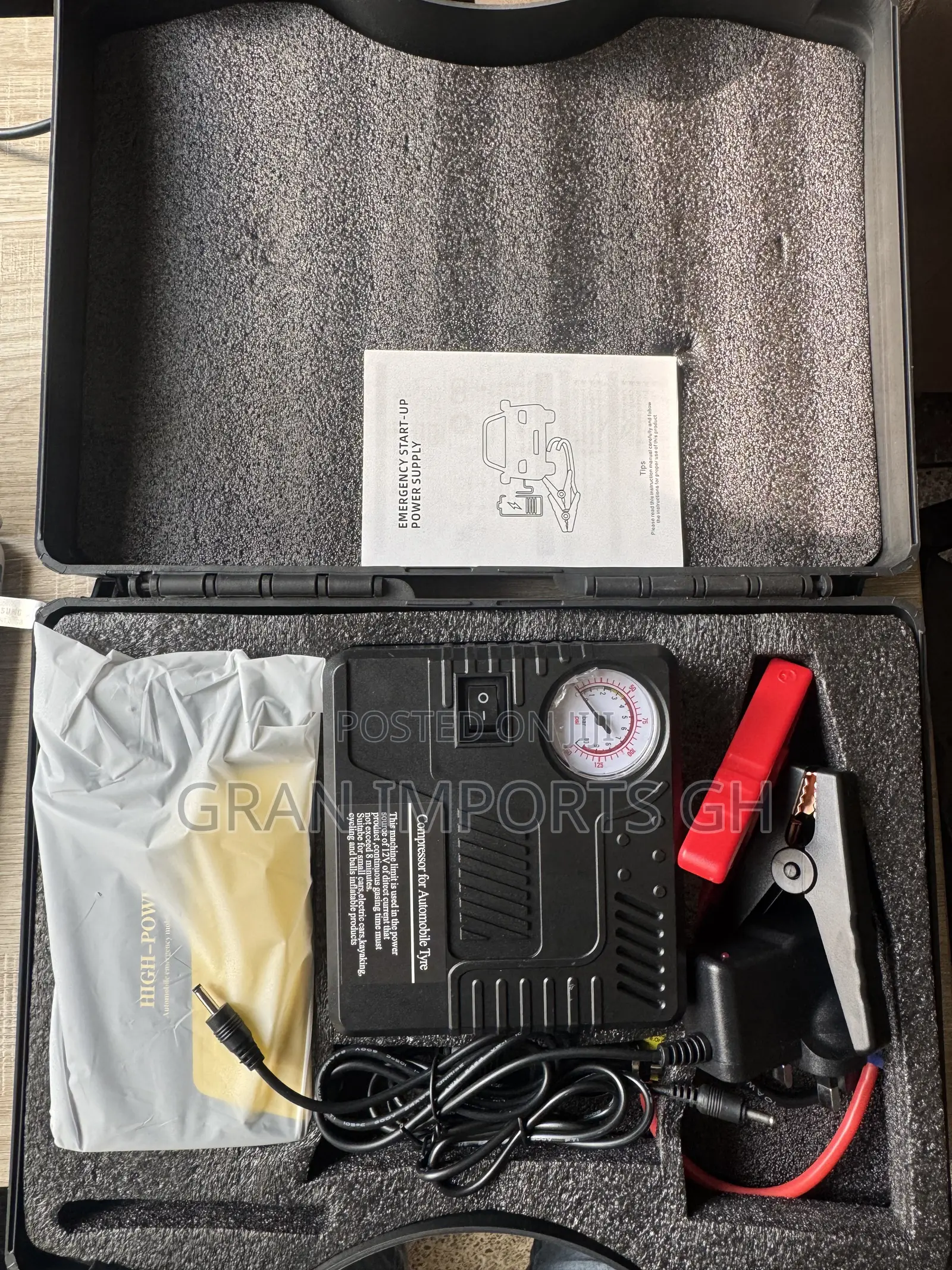 Car Jumpstart With Tire Inflator