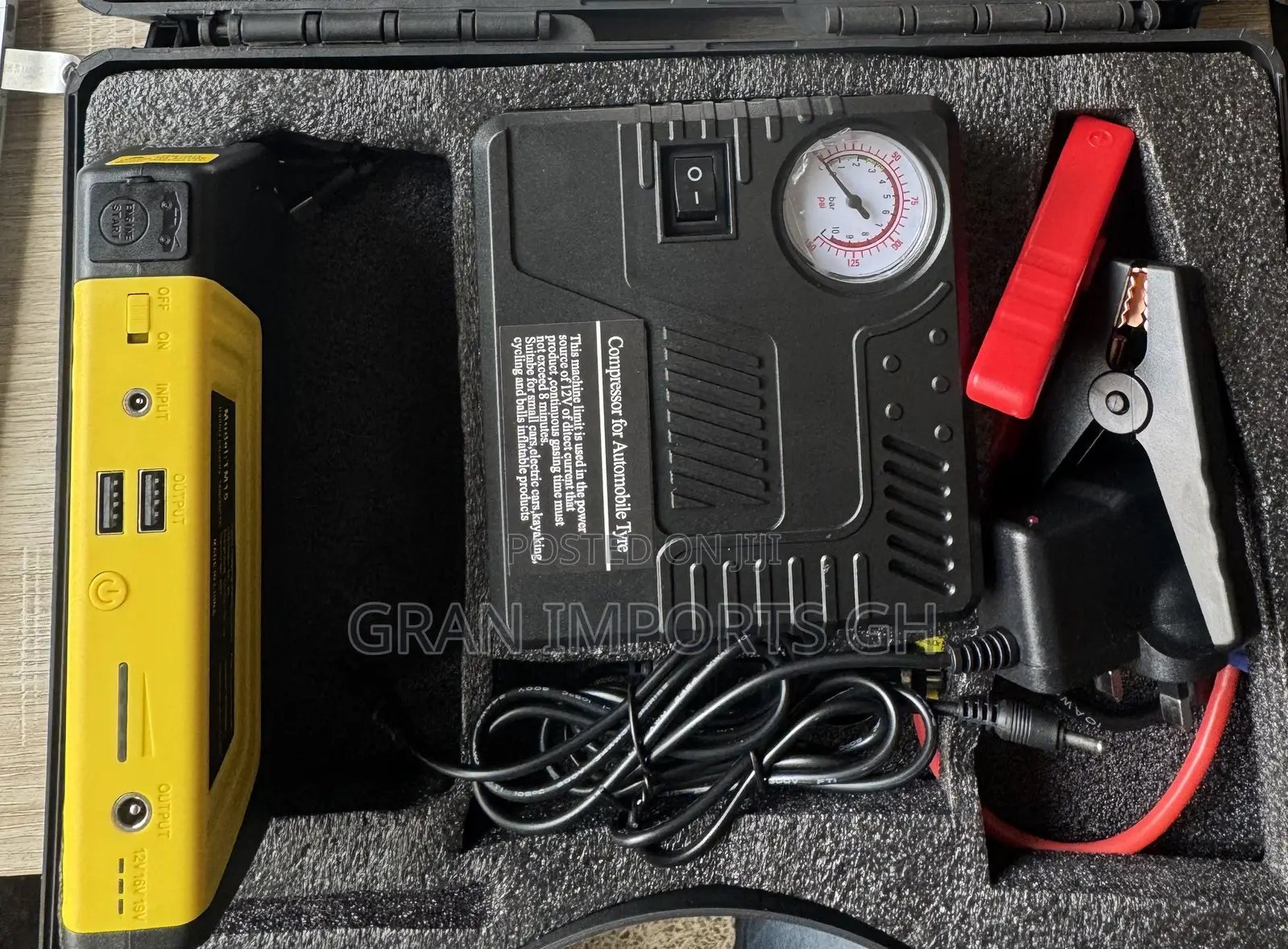 Car Jumpstart With Tire Inflator