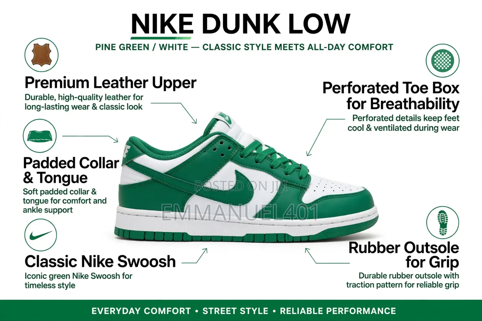 Green Casual Sneakers – Comfortable Fashion Shoes