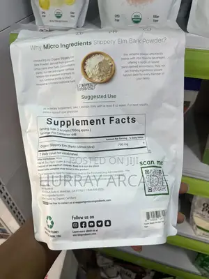 Organic Slippery Elm Bark Powder - 454g ❗Delivery Only❗