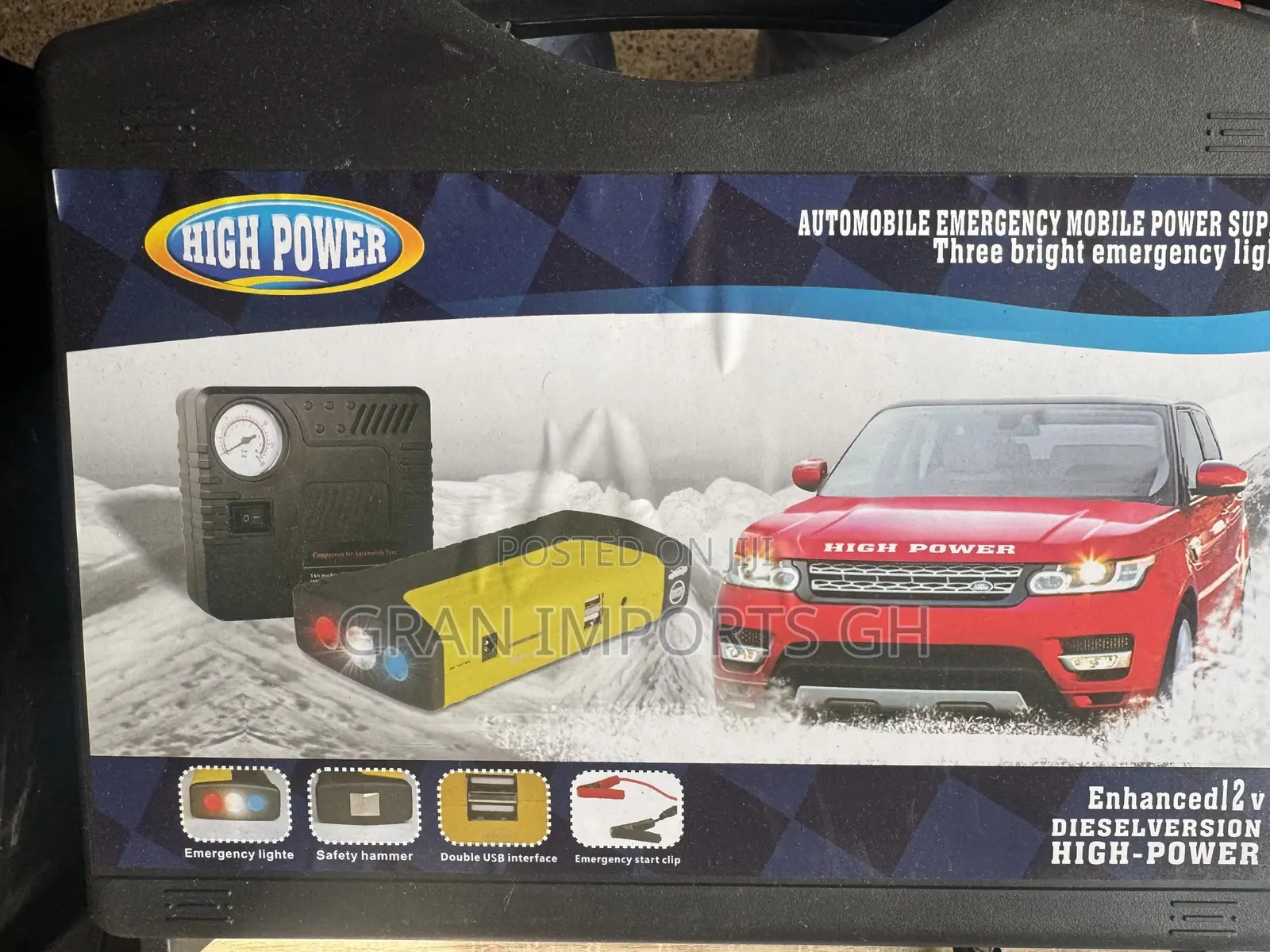 Car Jumpstart With Tire Inflator