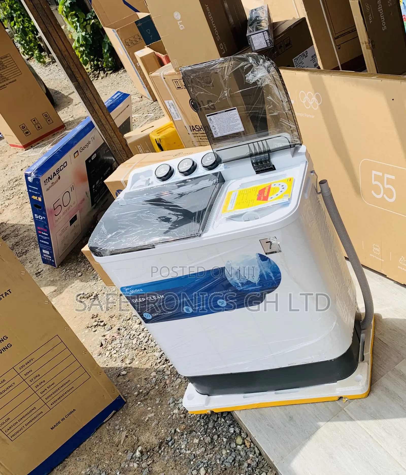 Super Authentic Midea 7 Kg Semi Automatic Top Load Washing Machine