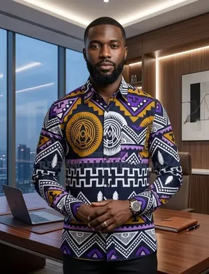 Ready to Wear Male African Print Shirts