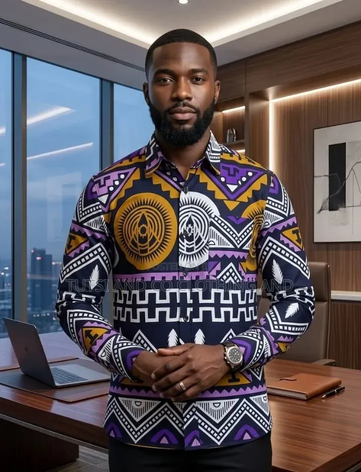 Ready to Wear Male African Print Shirts