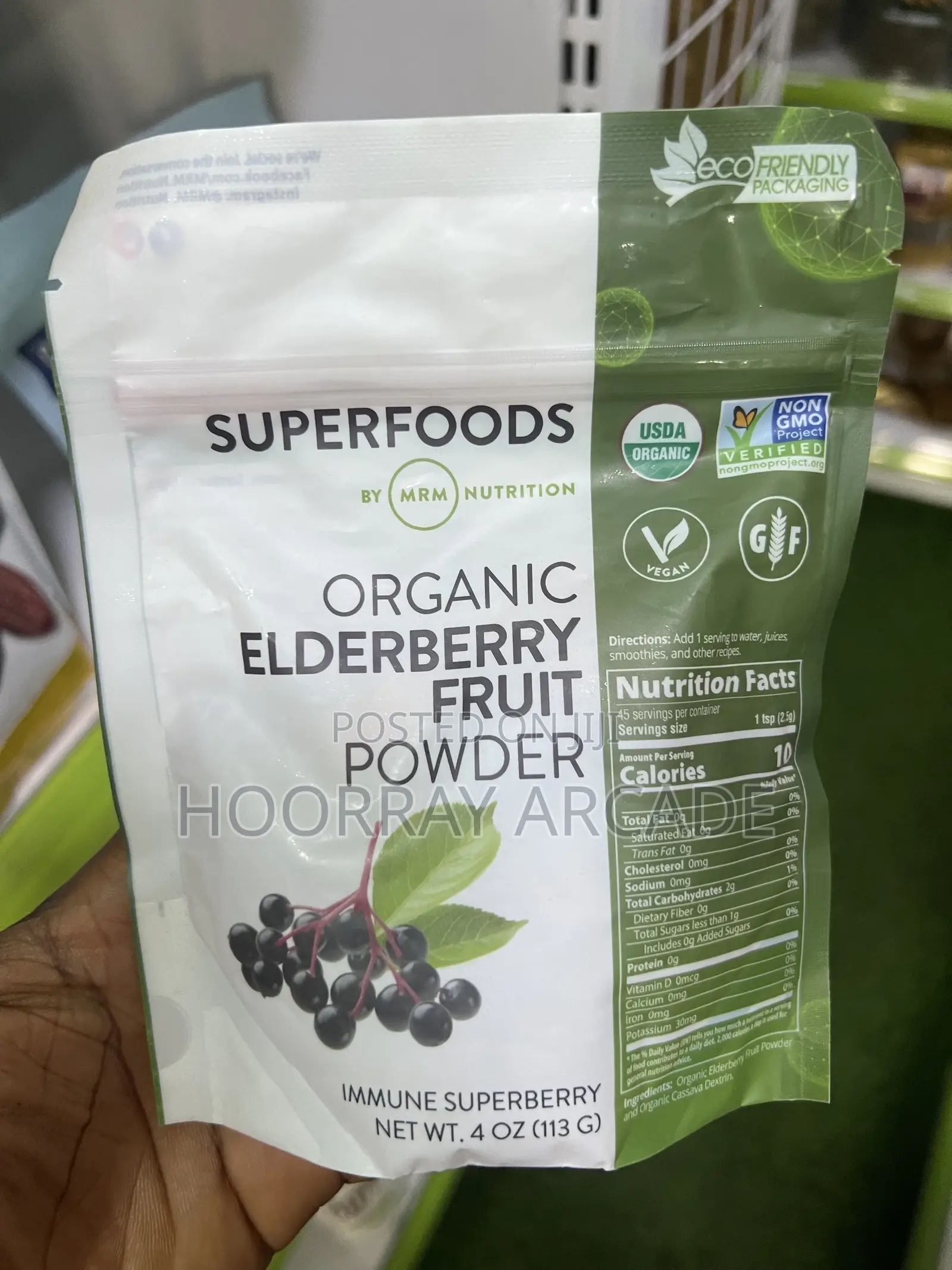 Organic Elderberry Fruit Powder - 113g ❗Delivery Only❗