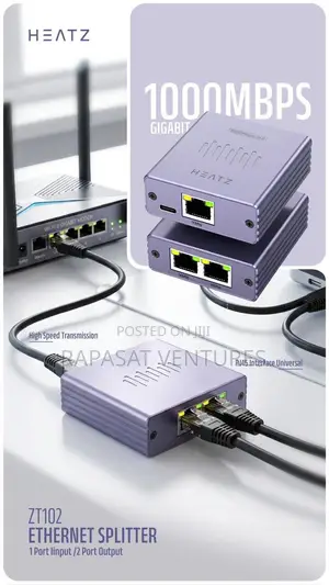 Heatz Zt102 Ethernet 2 Port Splitter