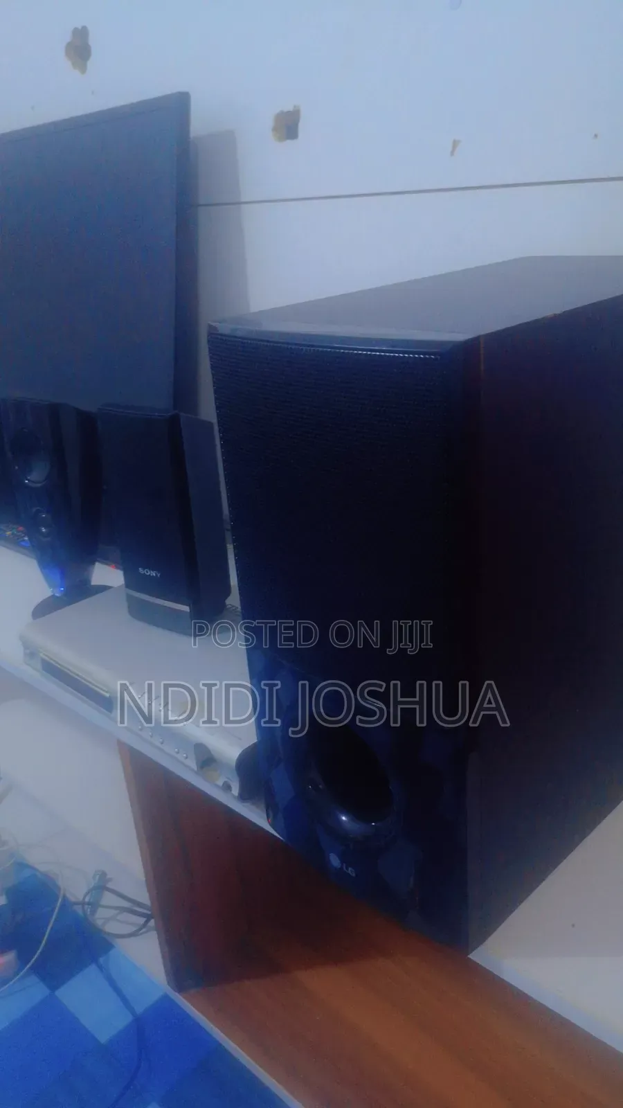 Powerful Lg Woofer, Surround Speakers and Quality Amp for Sale
