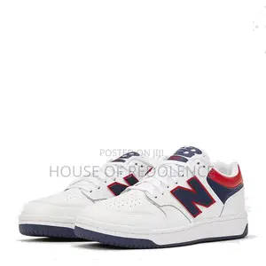 New Balance 480 Low-Top White Indigo Red Sneakers