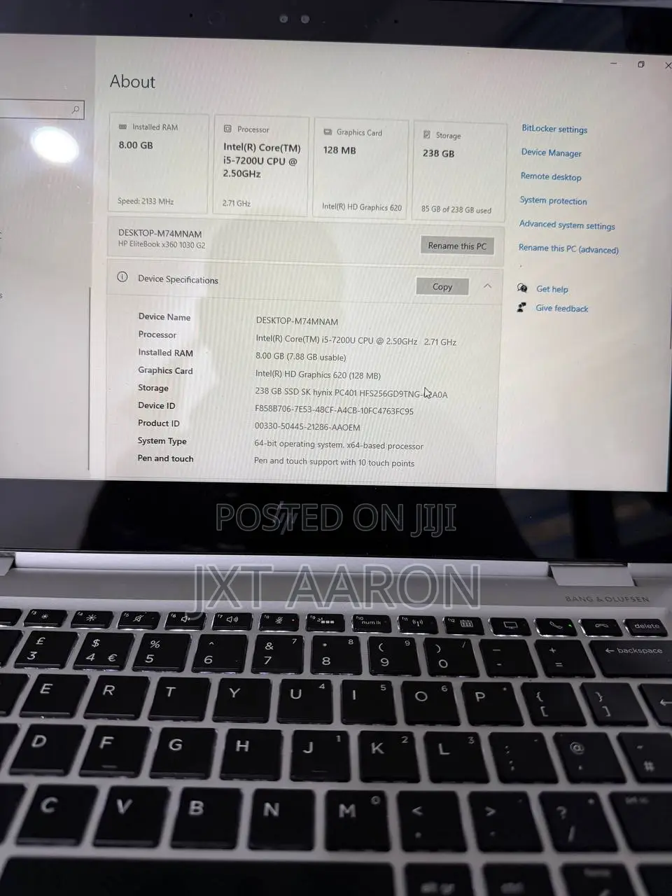 Laptop HP EliteBook x360 1030 G2 8GB Intel Core i5 SSD 256GB