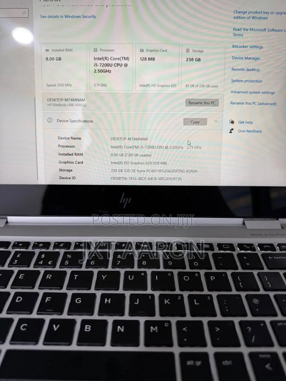 Laptop HP EliteBook x360 1030 G2 8GB Intel Core i5 SSD 256GB