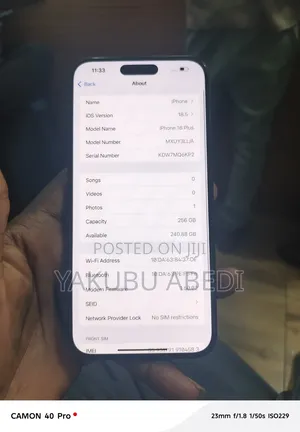 Apple iPhone 16 Plus 256 GB Black