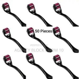 50 Pieces Derma Roller for Skin Care Treatment - Black/Purple