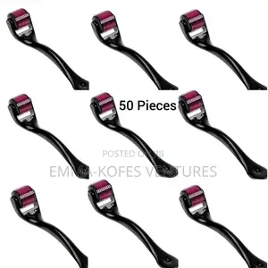 50 Pieces Derma Roller for Skin Care Treatment - Black/Purple