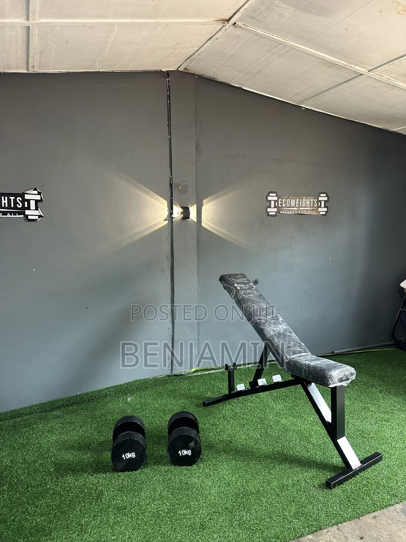 Adjustable Bench And Dumbells