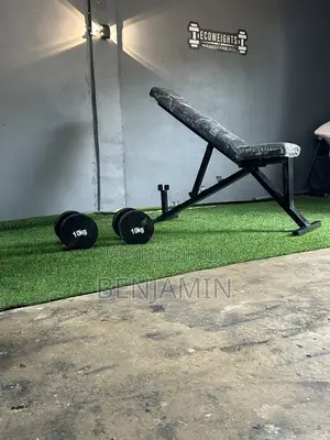 Adjustable Bench And Dumbells