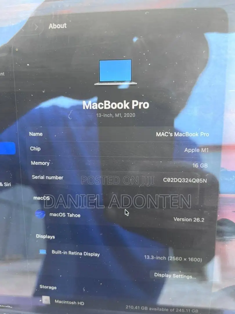 Laptop Apple MacBook Pro 16GB Apple M1 Pro SSD 256GB