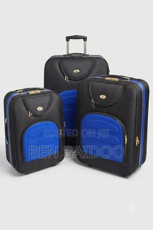 Material Fabric Travel Suitcases (3 Set)
