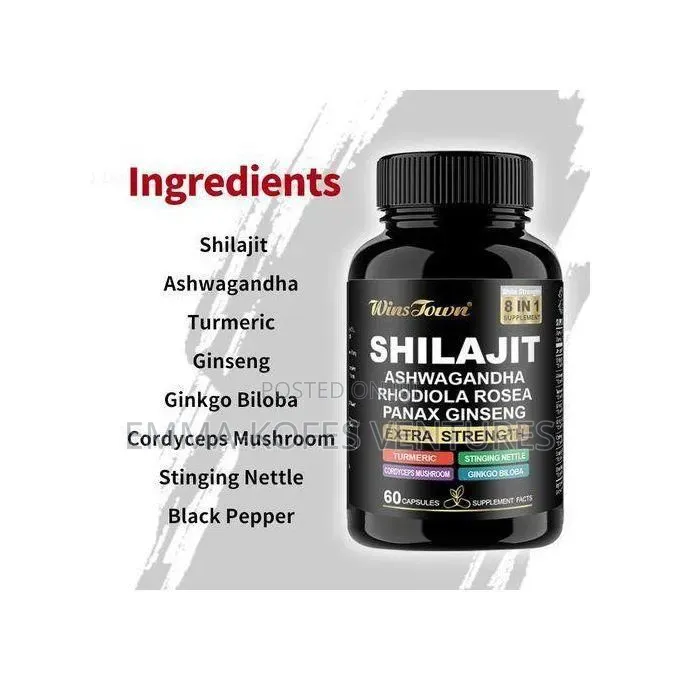 Wins Town Shilajit 8 in 1 Capsules - 60 Capsules