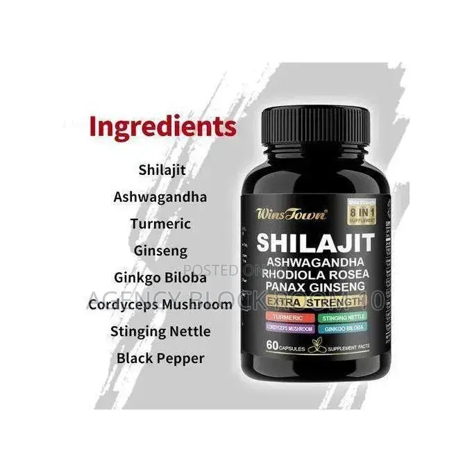 Wins Town Shilajit 8 in 1 Capsules - 60 Capsules