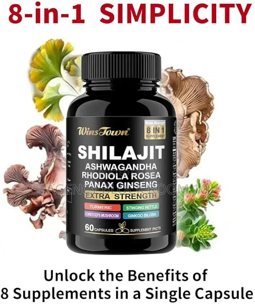 Wins Town Shilajit 8 in 1 Capsules - 60 Capsules