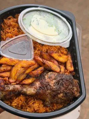 Assorted Jollof Rice /Spicy Wings /Plantain Banku With Okro /Chicken