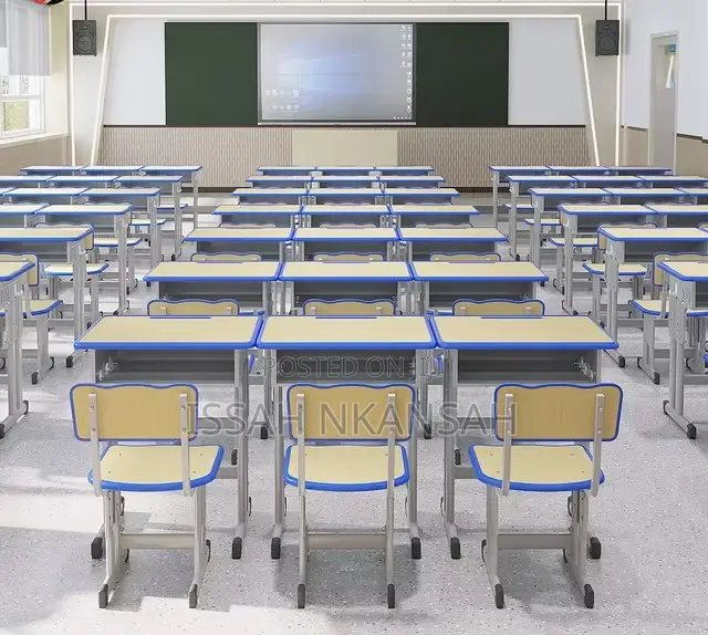 School Chair With Desk