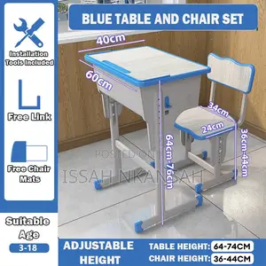 School Chair With Desk