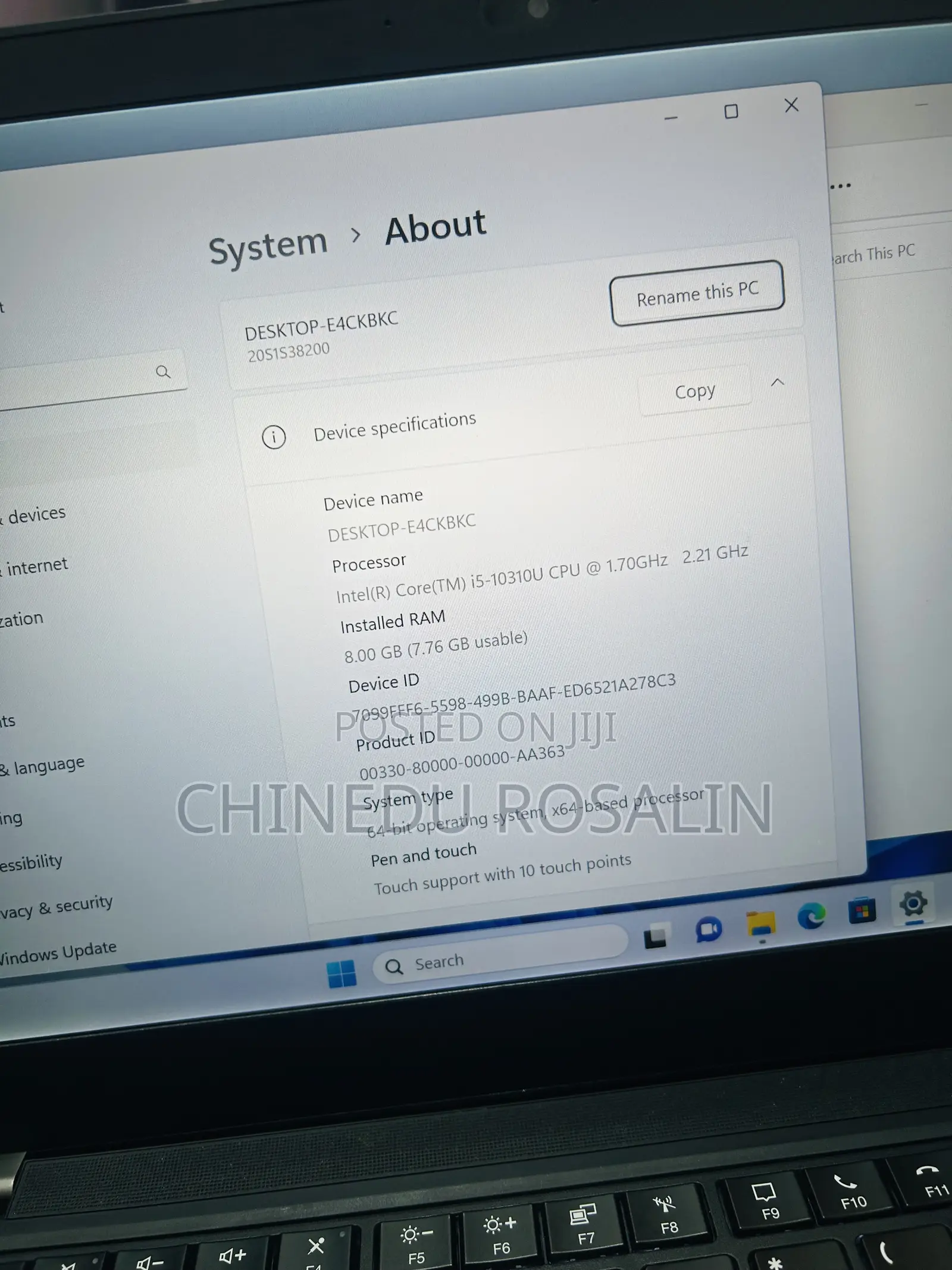 Laptop Lenovo ThinkPad T14 8GB Intel Core i5 SSD 256GB