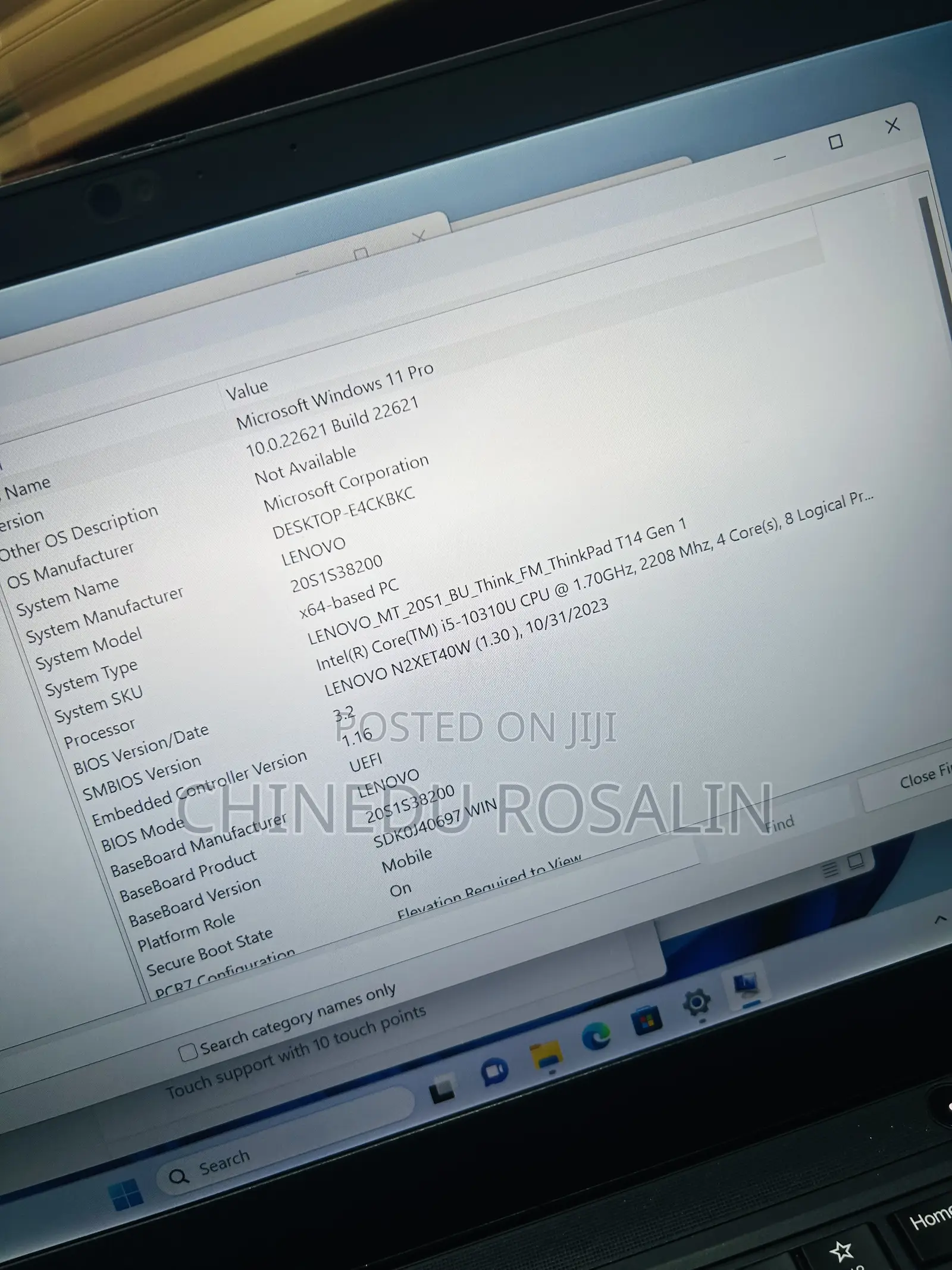 Laptop Lenovo ThinkPad T14 8GB Intel Core i5 SSD 256GB
