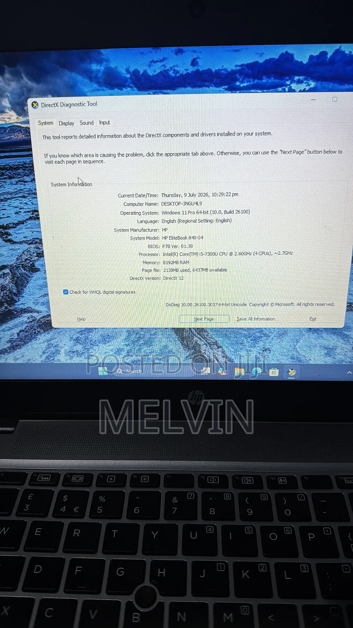 Laptop HP EliteBook 840 G4 8GB Intel Core i5 HDD 256GB