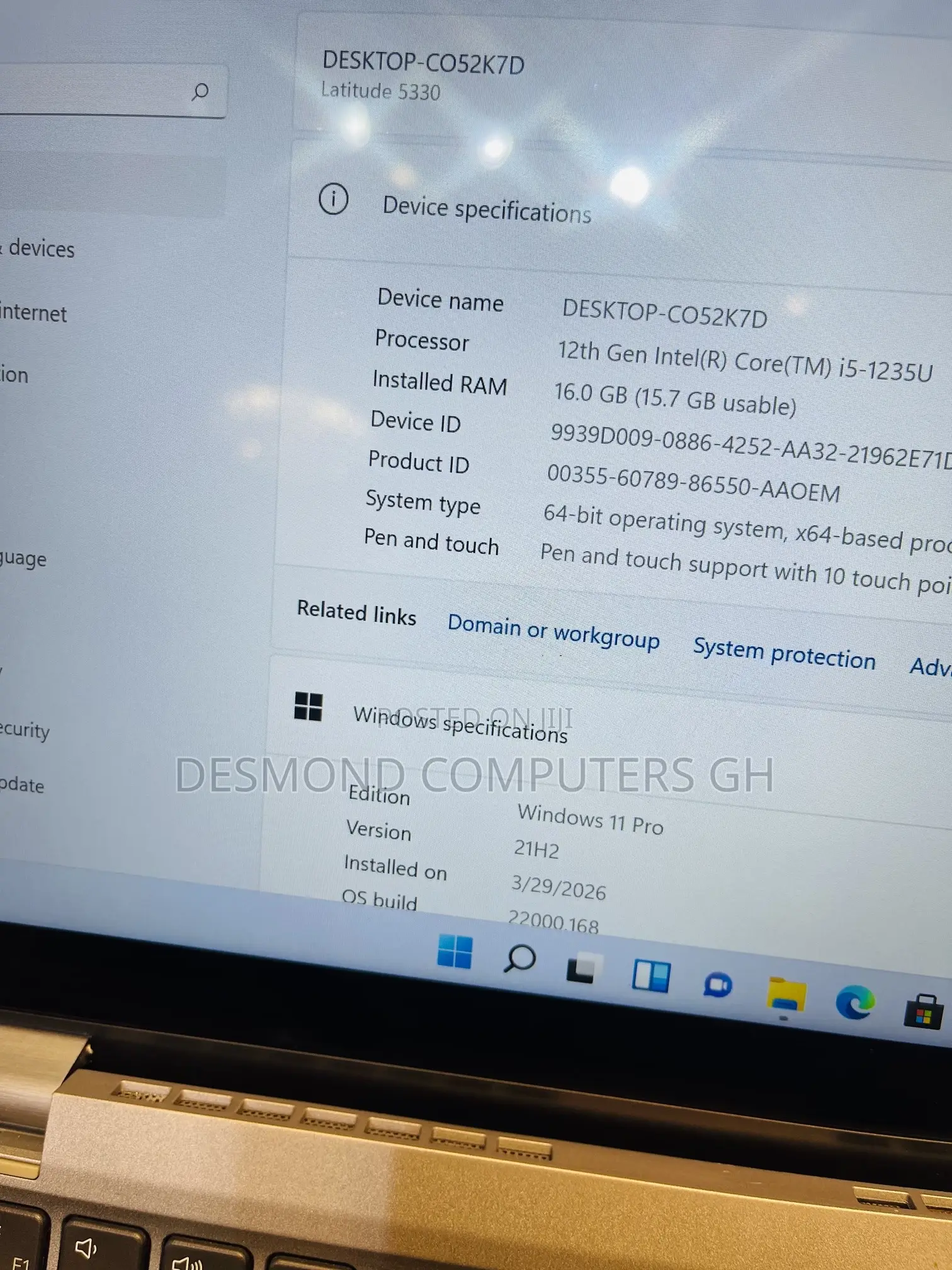 Laptop Dell Latitude 5330 16GB Intel Core i5 SSD 256GB