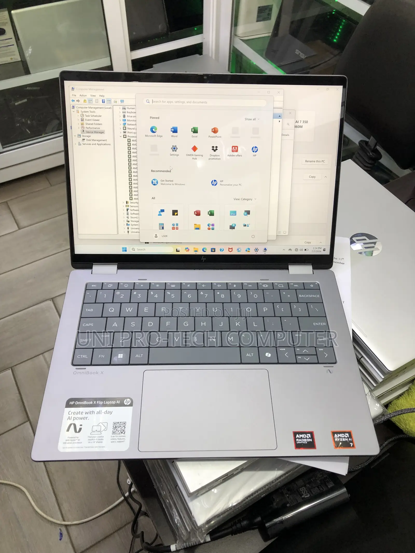 New Laptop HP OmniBook X Flip 14" 24GB AMD Ryzen 7 SSD 1T