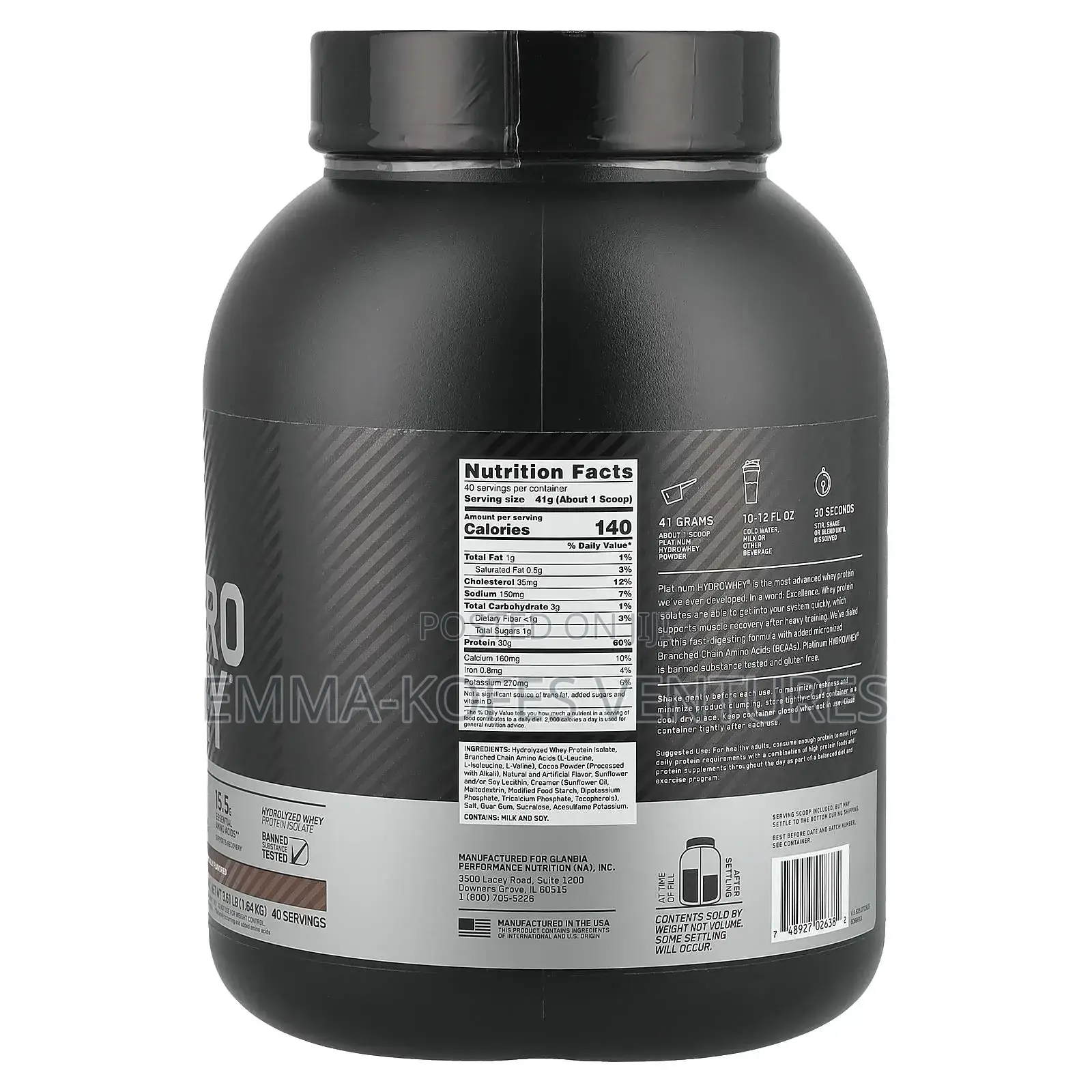 Pre-Order Platinum Hydro Whey, Turbo Chocolate, 3.61 Lb (1.64 Kg)