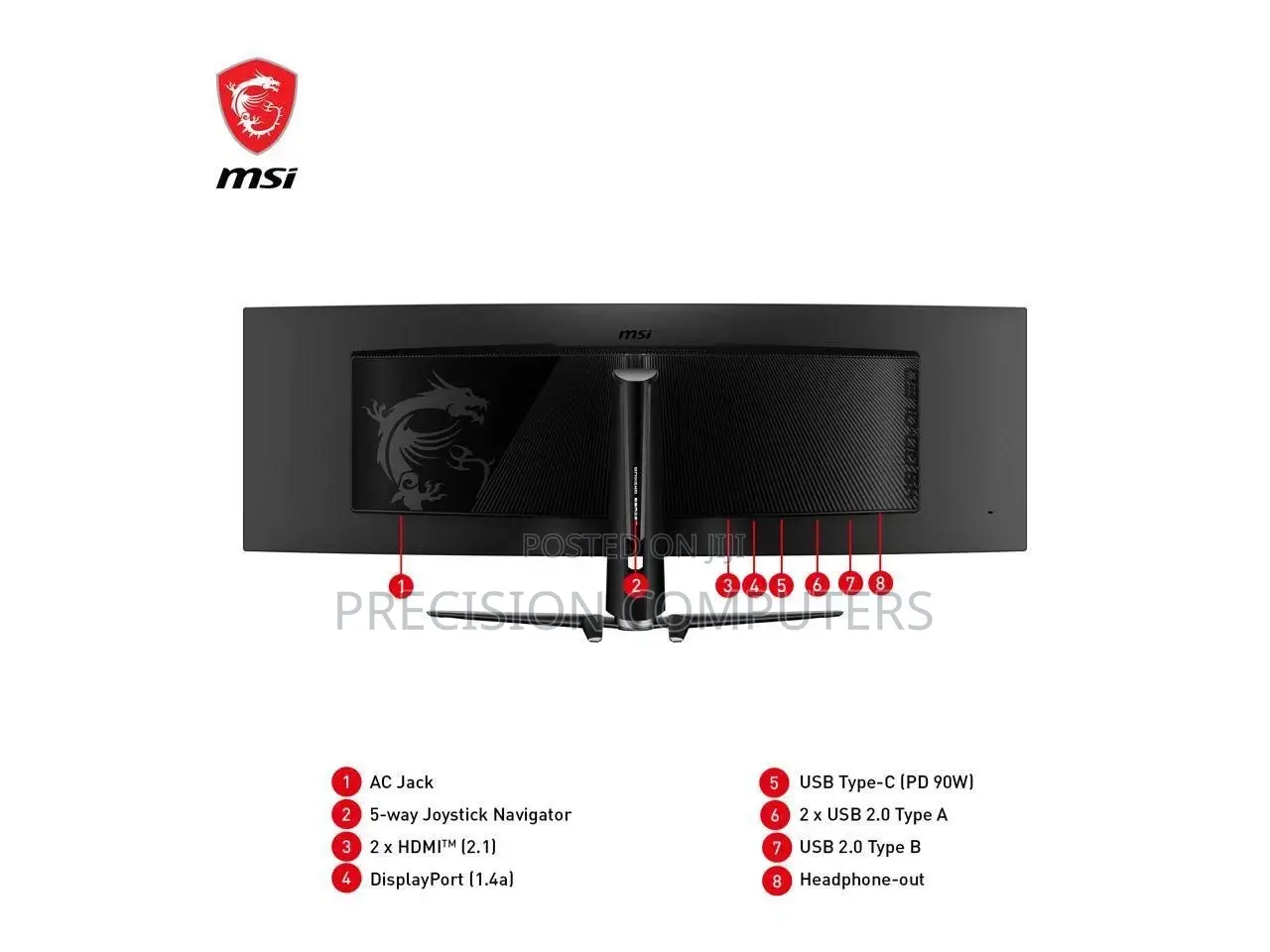Msi MPG 491cqp Qd-Oled 49'' Ultrawide Gaming Monitor