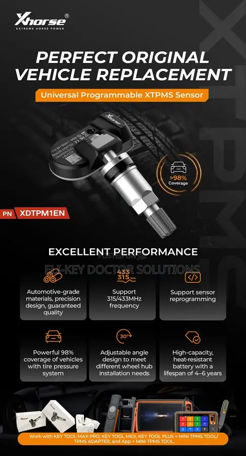 Xhorse Vvdi Universal TPMS Sensor for Toyota Honda Kia Benz