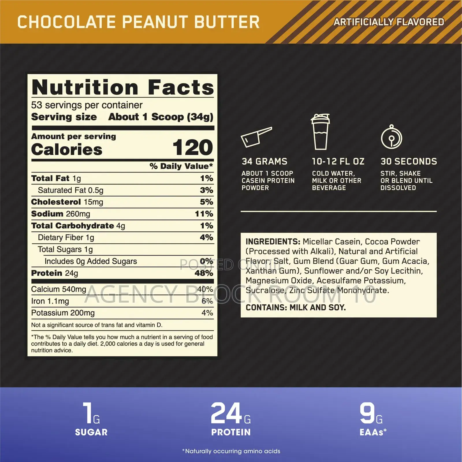 Gold Standard 100% Casein, Chocolate Peanut Butter, 3.97 Lb (1.8 Kg)