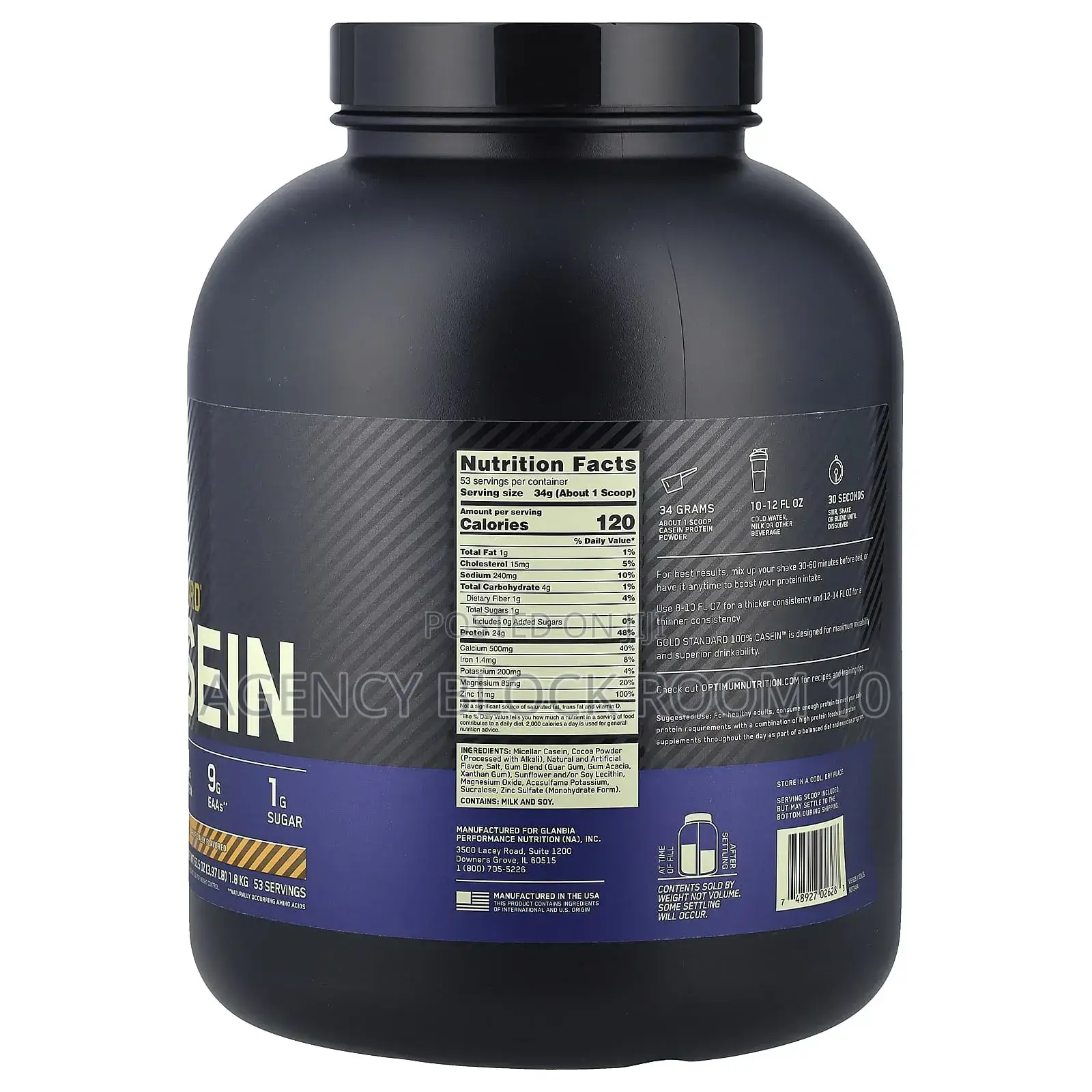 Gold Standard 100% Casein, Chocolate Peanut Butter, 3.97 Lb (1.8 Kg)