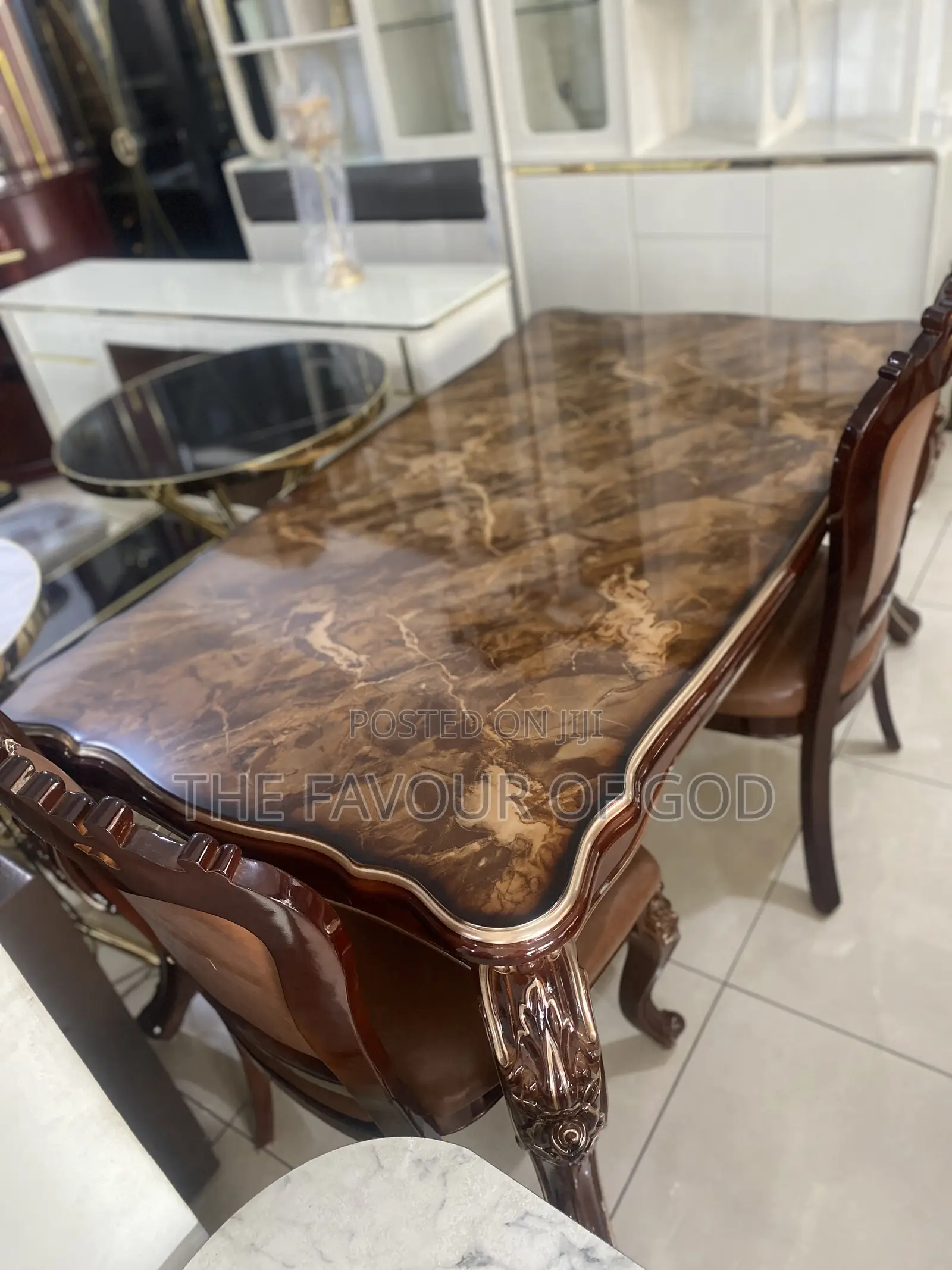 A Superior Coffee Color Royal Dining Set