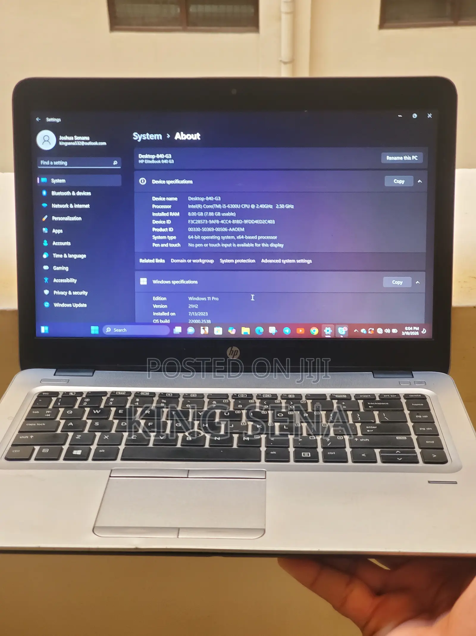 Laptop HP EliteBook 840 G3 8GB Intel Core i5 SSD 128GB