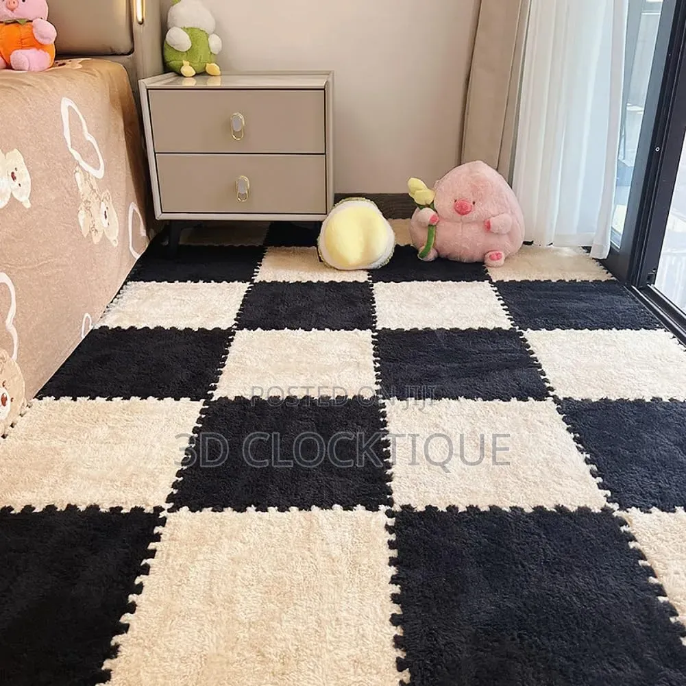 Fluffy Puzzle Carpets Big Size - 10pcs