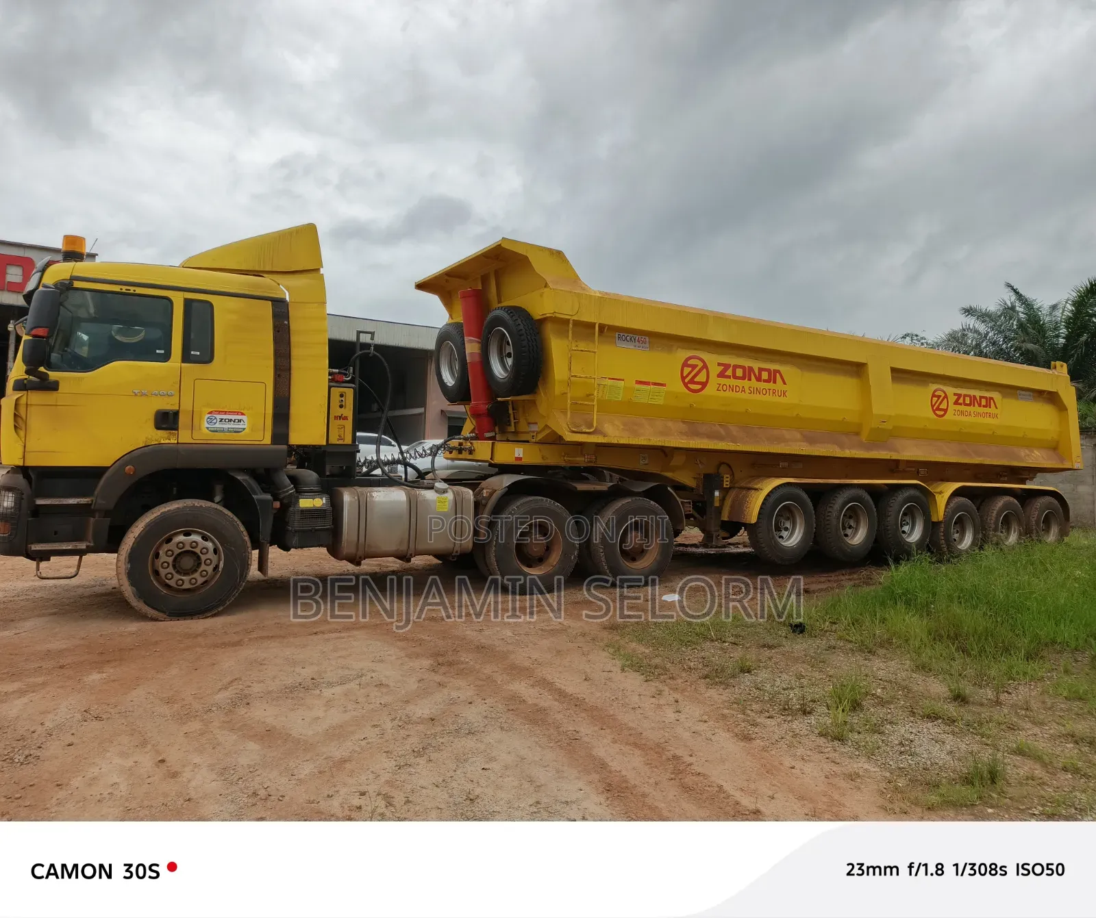 Howo Tipper Truck Trailer 2005 Yellow