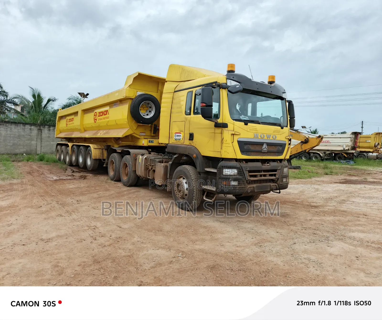 Howo Tipper Truck Trailer 2005 Yellow
