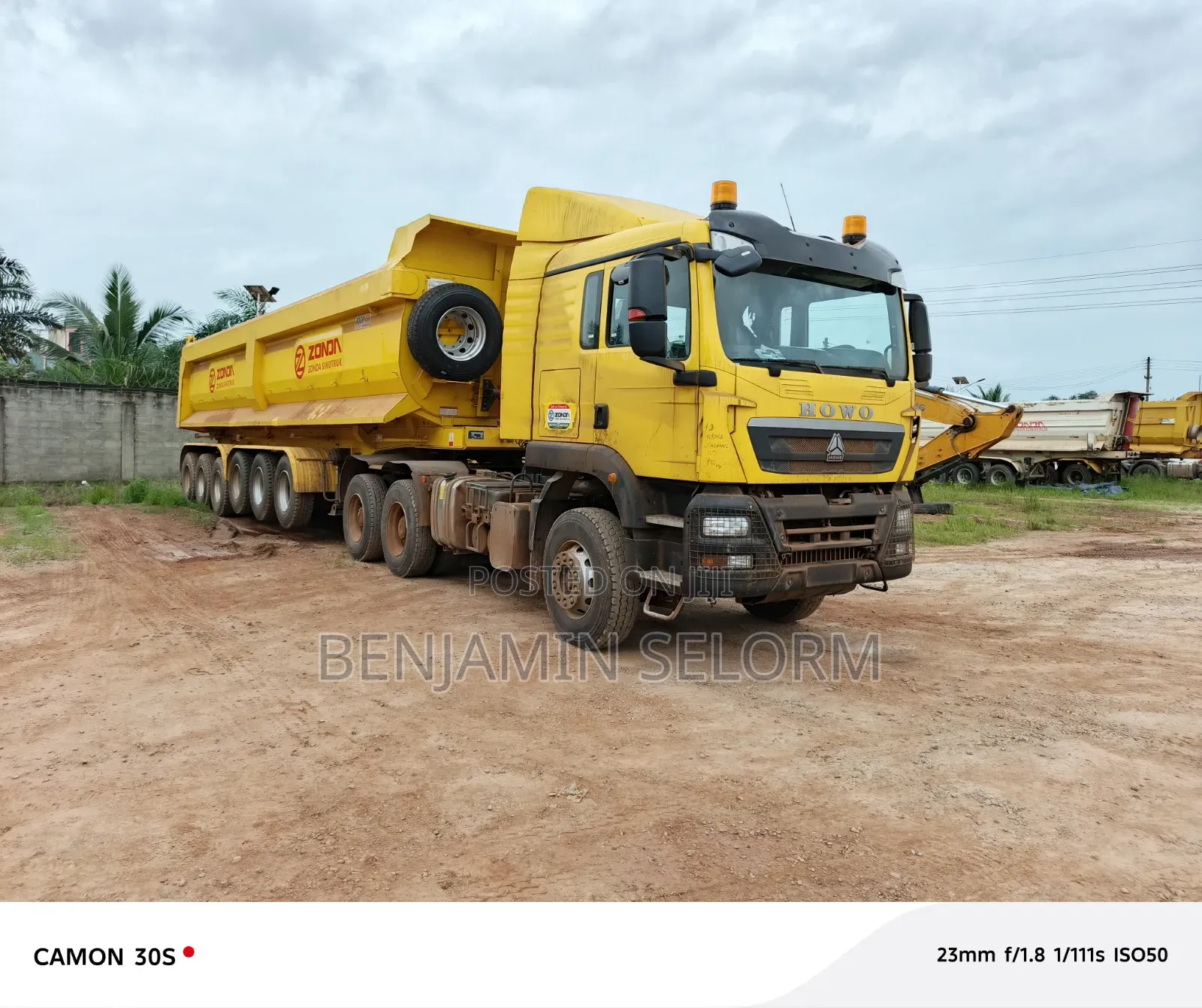 Howo Tipper Truck Trailer 2005 Yellow