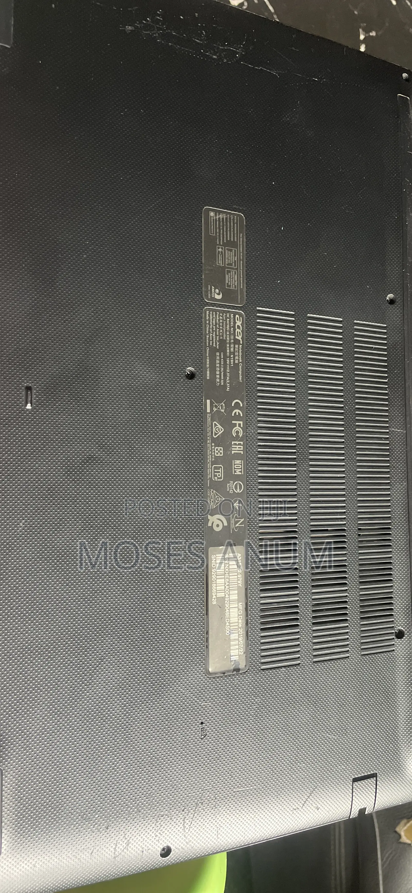 Laptop Acer Aspire A315 21 4GB AMD Ryzen 9 HDD 500GB