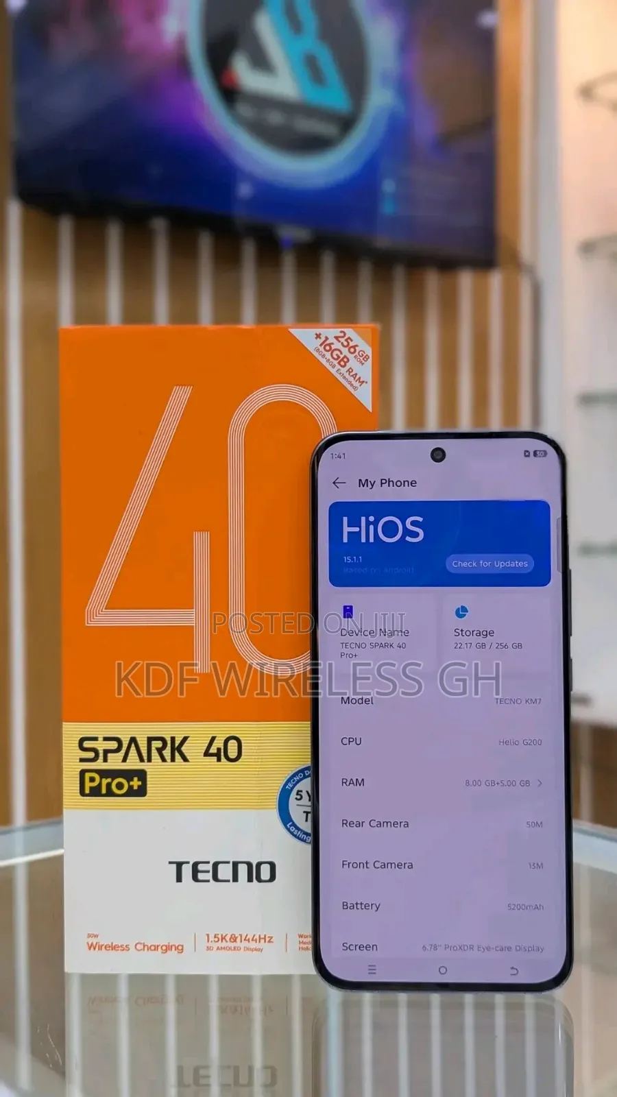 New Tecno Spark 40 Pro+ 256 GB Black