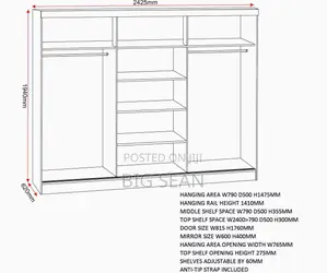 Uk 3 Door Sliding Wardrobe